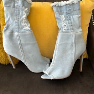 Denim booties size 9
